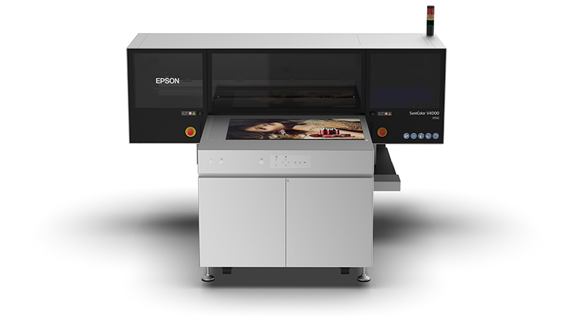 Epson SureColor V4000 A1+ UV flatbed printer, front view